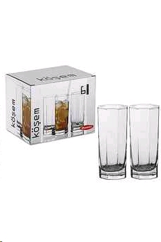 Набор стаканов стекл 6шт Pasabahce Kosem 380мл (коктейль), PSB 42082