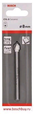 _ 8 Сверло по стеклу и кафелю 8х80 (Bosch) 2608587164