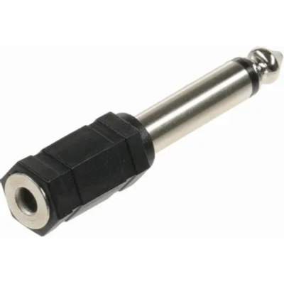 Hama H-205195 JACK 6.3 (M)/JACK 3.5 (F) ЧЕРНЫЙ (00205195)