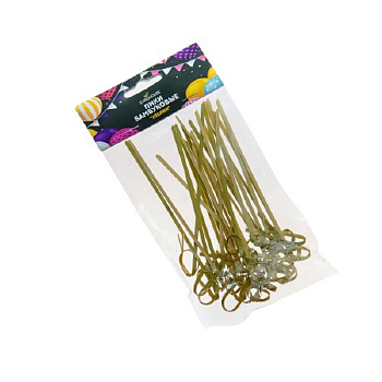 Пики декоративные Узелки 24шт 120мм деревянные 13542