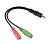 Hama 2XJACK 3.5 (F)/JACK 3.5 (M) ЧЕРНЫЙ (00054573)