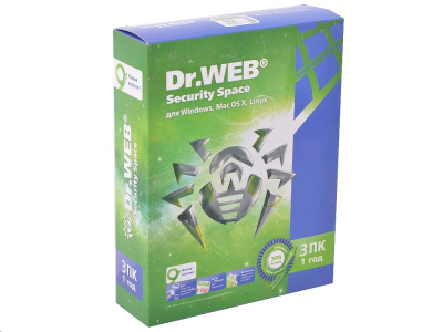 DR.WEB SECURITY SPACE 3 ПК/1 ГОД (BHW-B-12M-3-A3)