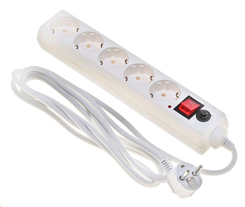 Buro 500SH-3-W 3м (5 розеток) белый (коробка)