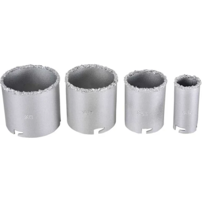 Набор коронок по керамической плитке, 33-53-67-73 мм Вихрь 73/10/9/4