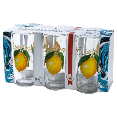 Набор стаканов 6шт 230мл Лимоны 1256/DPp