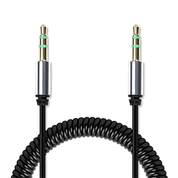 Аудиокабель (3.5mm Jack M - 3.5mm Jack M) 1.8м витой Jet.A JA-AC03 Black