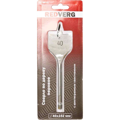 40 Сверло по дереву RedVerg перовое HCS 40 мм(600341)