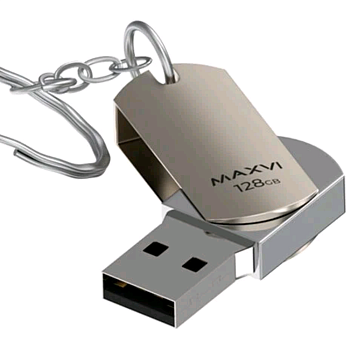 128GB Maxvi MR metallic silver (FD128GBUSB20C10MR)
