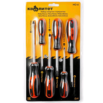 Набор отверток Квалитет 6 шт НО-6