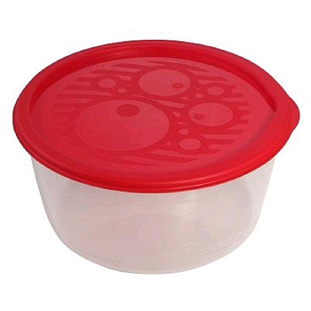 Контейнер пл.  0,8л круглый низкий многофункциональный №3 С256