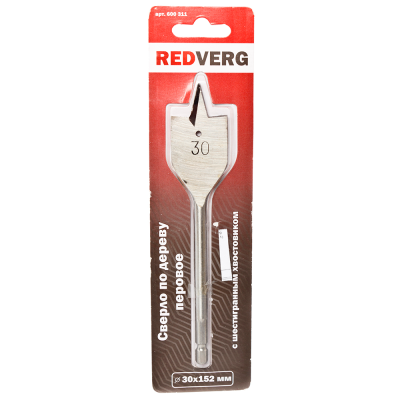 30 Сверло по дереву RedVerg перовое HCS 30 мм(600311)