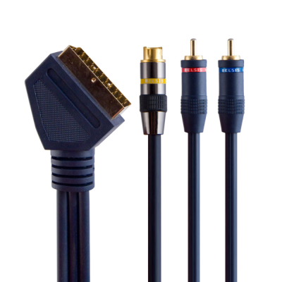 Аудиокабель (SCART - 2 RCA + S-VHS) 2м Belsis BW3005-2