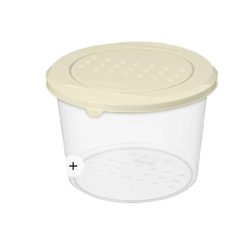 Контейнер пл.  0,8л для продуктов круглый Asti светло-беж