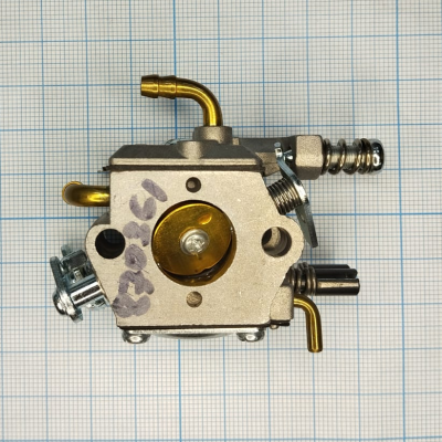 Карбюратор для бензопилы 45/50/55/62 см3 (с подкачкой, 3 трубки) (870361)
