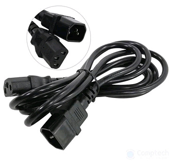 Кабель питания UPS (C13->C14) 1.8м Exegate EP280625RUS