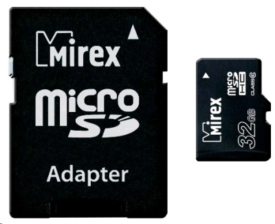 micro SDHC 32GB Class 10 Mirex + adapter (13613-AD10SD32)