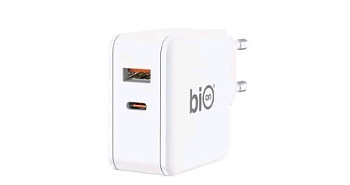 Bion GaN, USB-A + USB-C, PowerDelivery, 65 Вт, белый [BXP-GAN-PD-AC-65W]