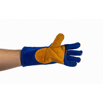 Краги сварщика спилковые синие "Профи" (Атлант)