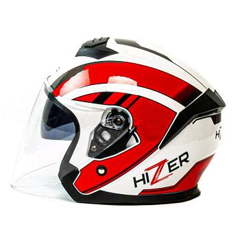 HIZER J222 #1 (L) white/red (2 визора)