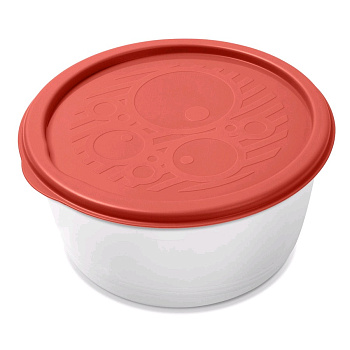 Контейнер пл. 1,4л круглый низкий многофункциональный №4 С257