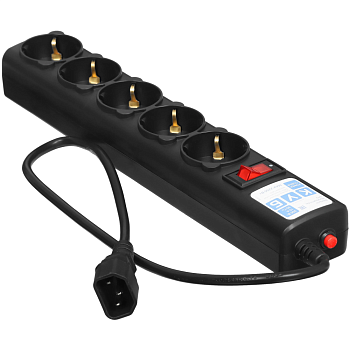 POWERCUBE SPG5-В1 0.5М (5 РОЗЕТОК) ЧЕРНЫЙ (КОРОБКА)