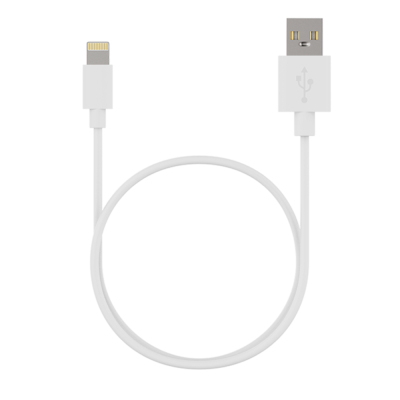 USB  2.0  AM/Lightning 1м Maxvi MC-03 white