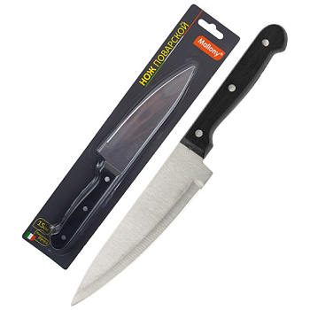 Mallony 3CR13 Нож кух.бакелит ручка 15см поварской сталь 985310 
