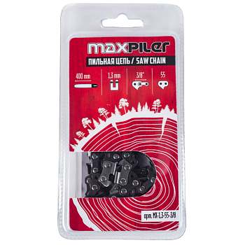 Цепь пильная 55зв. 3/8P 1,3мм 16'' "MX-1.3-55-3/8" (Maxpiler)