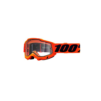 100% Accuri 2 Enduro Goggle Neon Orange / Clear Dual Lens (50015-00004)