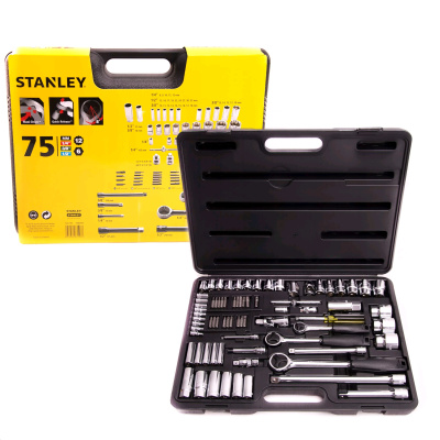 Набор головок торцевых Stanley 1/4" + 3/8" + 1/2" (75 предметов) 1-87-193