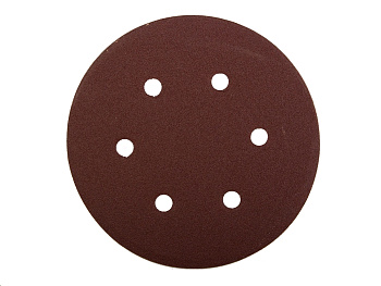 ЗУБР "МАСТЕР" универсальный, из абразивной бумаги на велкро основе, 6 отверстий, Р60, 150мм, 5шт