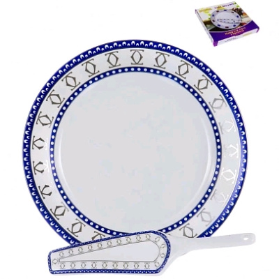 Набор для торта 2 пр Венера Тания 30см керам 114-19021