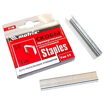 Скобы для мебельного степлера (10мм,тип скобы 53) (1000 шт.) Вихрь