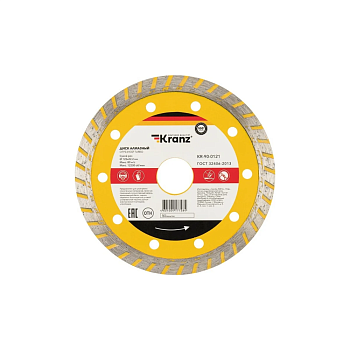 Диск отрезной алмазный Турбо 125x22.2х2.2х10мм Kranz (10)