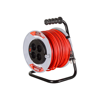 Удлинитель силовой на катушке, СУ-2х1-50/2 (с выкл., 4 розетки) Ресанта