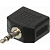 Ningbo 2X3.5MM JACK(F)-3.5MM JACK(M) ЧЕРНЫЙ (JAAA095-B)