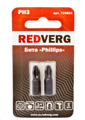 Бита Redverg PH3х25 (2шт.)(720031)