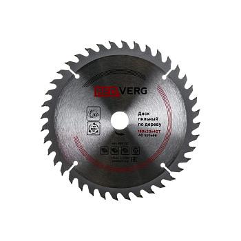 Диск пильный по дереву REDVERG твердосплавный 180х20/16 мм, 40 зубьев(800121)