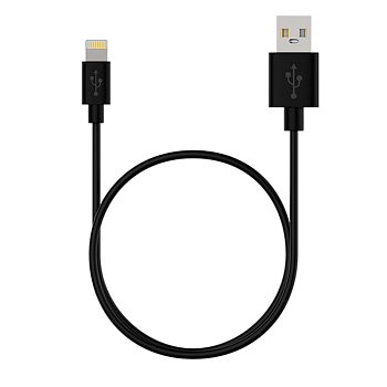 USB  2.0  AM/Lightning 1м Maxvi MC-03 black