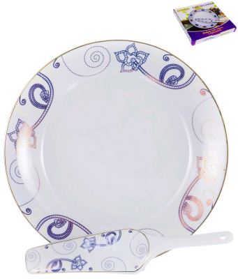 Набор для торта 2 пр Аврора Алия 30см керам 113-19046