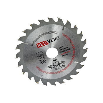 Диск пильный по дереву RedVerg твердосплавный 185х30/20/16 мм, 24 зуба(800131)