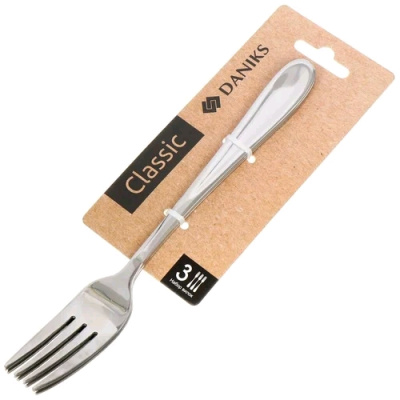 Вилка столовая нерж , 3 предмета, Daniks, Classic