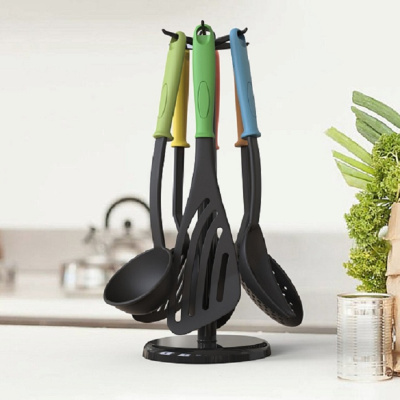 Кухонный набор НИКИС ( 6 шт.) БЕЗ ПОДСТАВКИ КН-1 ( чёрный-разноцветный цвет)