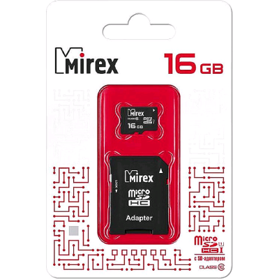 micro SDHC 16GB Class 10 MIREX + adapter UHS-I, U1 (13613-ADSUHS16)