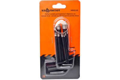 Набор ключей шестигранных Квалитет на кольце 10 шт. НКИШ-10