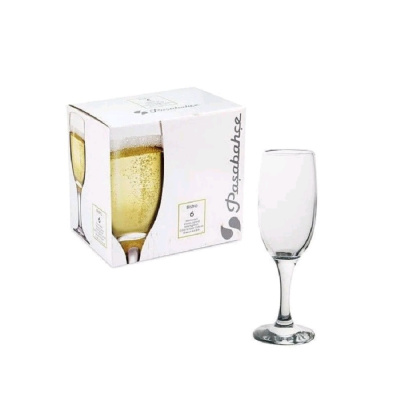 Набор бокалов стеклянных  6 шт Pasabahce "Bistro" 190 мл (шампанское), PSB 44419