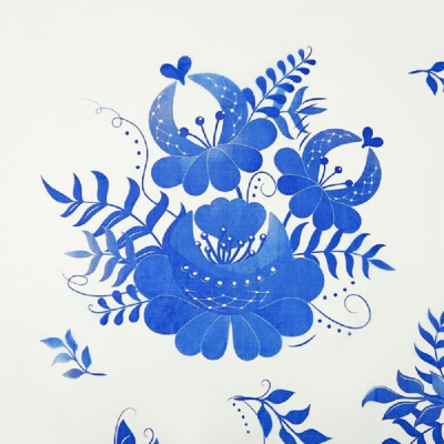 Скатерть ПЭ одноразовая 110х220см Русские узоры Ak Cuoco