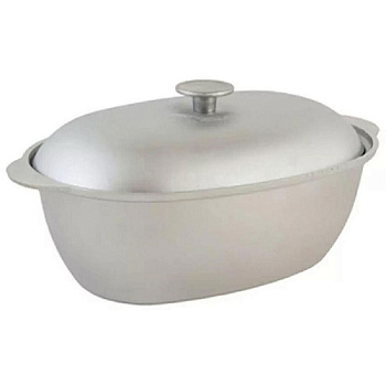 Гусятница алюмин.4,0 л с алюмин. крышкой и ручкой,   0400