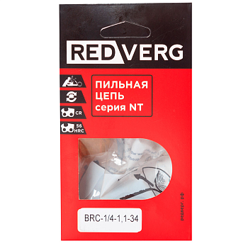 Цепь REDVERG 34зв, 1/4, 1,1 мм для пилы-мини RD-C18BL/U
