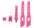 Fox Comp Women Strap/Pass/Buckle Kit  (Black/Pink, OS, 2022 (25243-285-OS)) Стрепы к мотоботам